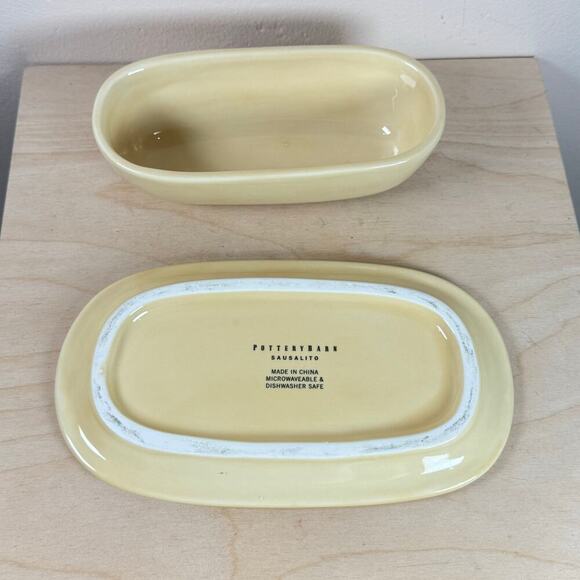 Pottery Barn Sausalito Butter Dish Yellow with Lid Replacement - Picture 4 of 5